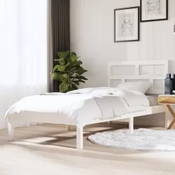 Рамка за легло, бяла, масивно дърво, 90x190 см, 3FT Single