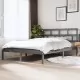 Рамка за легло, сива, борово дърво масив, 140x190 см