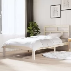 Рамка за легло, борово дърво масив, 100x200 см