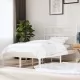 Рамка за легло, бяла, борово дърво масив, 120x200 см