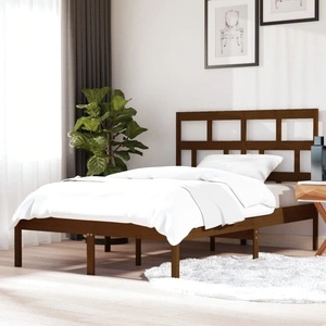 Рамка за легло меденокафяво 150x200 cм King Size дърво масив