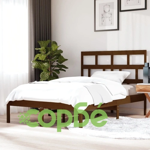 Рамка за легло меденокафяво 150x200 cм King Size дърво масив ➤ топ цена ➤ sorbe.bg