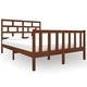 Рамка за легло меденокафява бор масив 135x190 cм Double