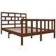Рамка за легло меденокафява бор масив 135x190 cм Double