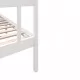 Рамка за легло, бяла, масивен бор, 180x200 см, 6FT Super King