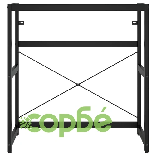 Рамка за мивка за баня с вграден умивалник, черна, желязна ➤ топ цена ➤ sorbe.bg