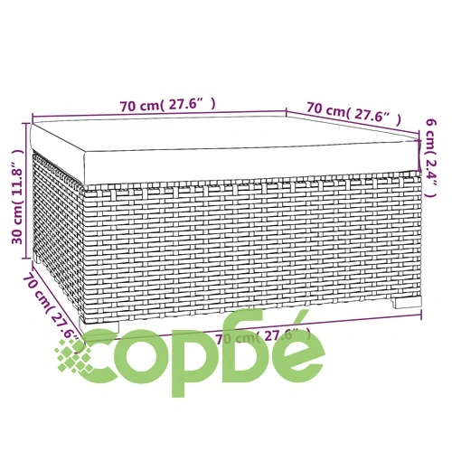 Градински лаундж комплект с възглавници 7 части кафяв полиратан ➤ топ цена ➤ sorbe.bg