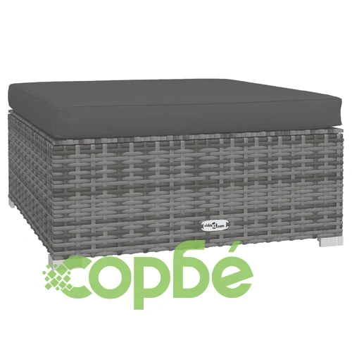 Градински лаундж комплект с възглавници 10 части сив полиратан ➤ топ цена ➤ sorbe.bg