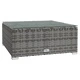 Градински лаундж комплект с възглавници 10 части сив полиратан