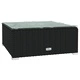 Градински комплект с възглавници 14 части черен полиратан