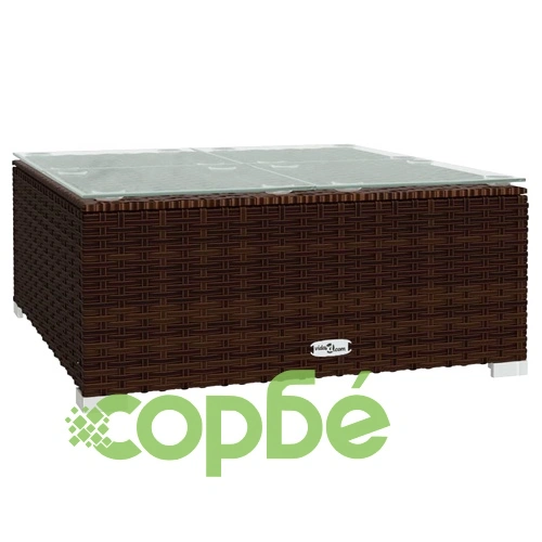 Градински лаундж комплект с възглавници 8 части полиратан кафяв ➤ топ цена ➤ sorbe.bg