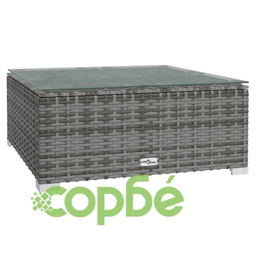 Градински лаундж комплект с възглавници 9 части сив полиратан ➤ топ цена ➤ sorbe.bg