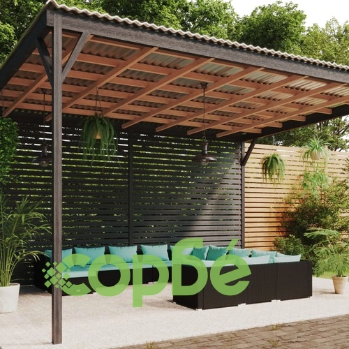 Градински комплект с възглавници 12 части полиратан черен ➤ топ цена ➤ sorbe.bg