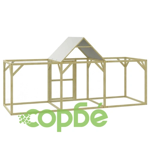 Кокошарник 300x100x150 см импрегниран бор масив ➤ топ цена ➤ sorbe.bg