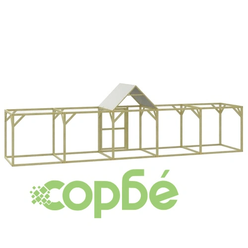 Кокошарник 500x100x150 см импрегниран бор масив ➤ топ цена ➤ sorbe.bg