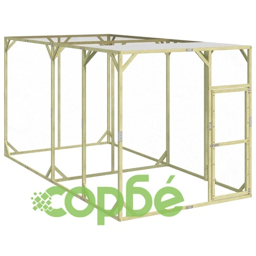 Кокошарник 200x400x200 см импрегниран бор масив ➤ топ цена ➤ sorbe.bg