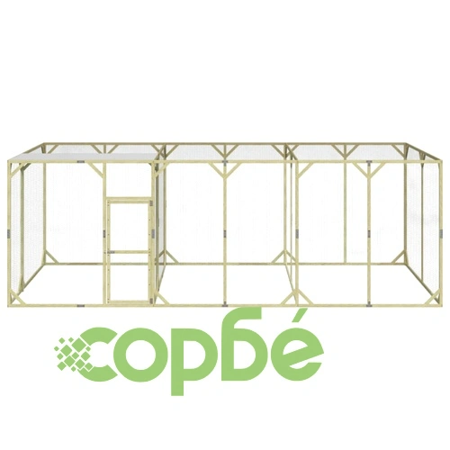 Кокошарник 600x300x200 см импрегниран бор масив ➤ топ цена ➤ sorbe.bg