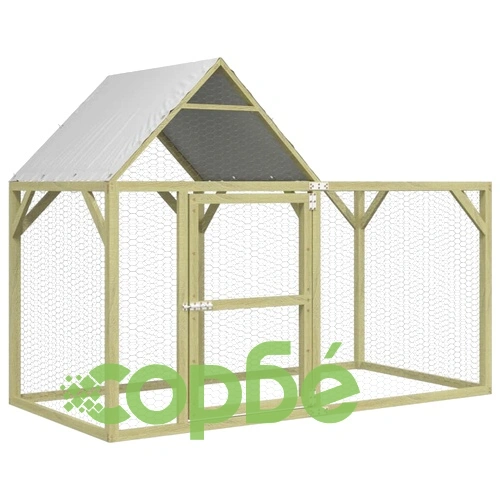 Кокошарник 200x100x150 см импрегниран бор масив ➤ топ цена ➤ sorbe.bg