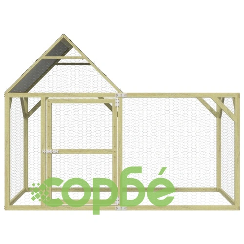 Кокошарник 200x100x150 см импрегниран бор масив ➤ топ цена ➤ sorbe.bg