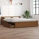 Рамка за легло чекмеджета меденокафява 150x200 см King Size