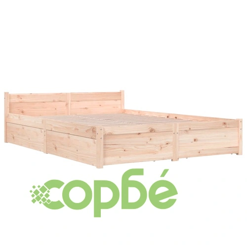 Рамка за легло с чекмеджета, 160x200 см ➤ топ цена ➤ sorbe.bg