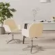Въртящи се трапезни столове, 2 бр, кремави, текстил