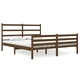 Рамка за легло меденокафява бор масив 135x190 cм Double