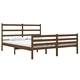 Рамка за легло меденокафява бор масив 135x190 cм Double