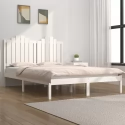 Рамка за легло, бяла, масивен бор, 135x190 см, 4FT6 Double
