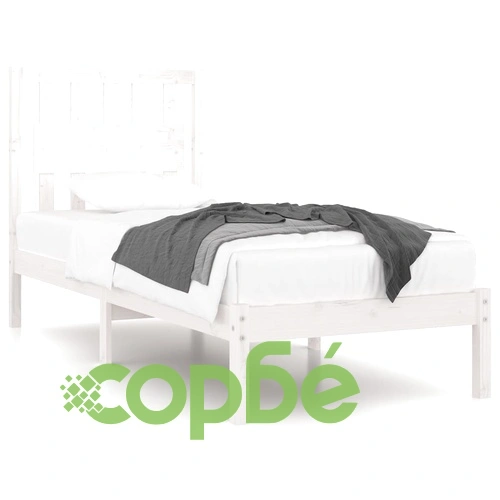 Рамка за легло, бяла, бор масив, 90x190 см, Single ➤ топ цена ➤ sorbe.bg