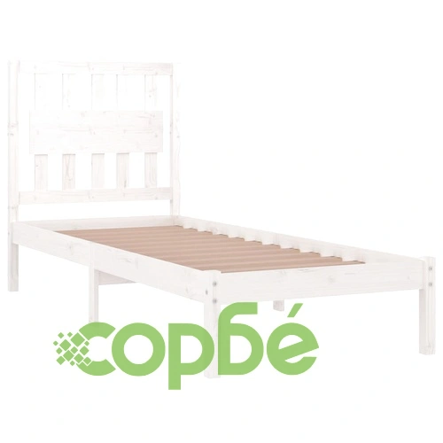 Рамка за легло, бяла, бор масив, 90x190 см, Single ➤ топ цена ➤ sorbe.bg