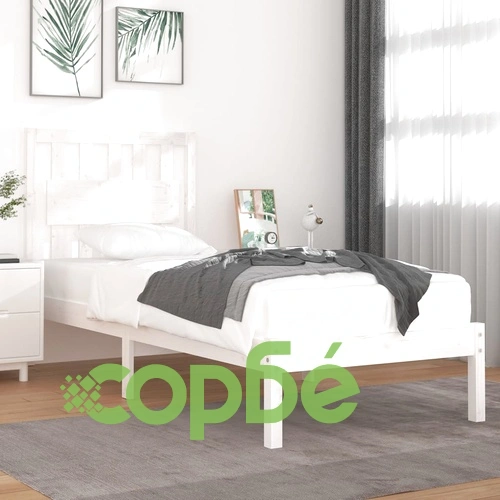 Рамка за легло, бяла, бор масив, 90x190 см, Single ➤ топ цена ➤ sorbe.bg