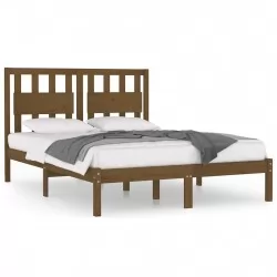 Рамка за легло, меденокафява, бор масив, 120x200 см