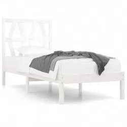 Рамка за легло бяла бор масив 90x190 см 3FT Single