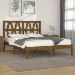 Рамка за легло, меденокафява, бор масив, 160x200 см
