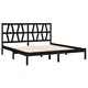 Рамка за легло, черна, бор масив, 180x200 cм, Super King