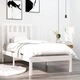 Рамка за легло бяла масивно дърво 75x190 см Small Single