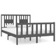 Рамка за легло, сива, бор масив, 120x190 см, Small Double