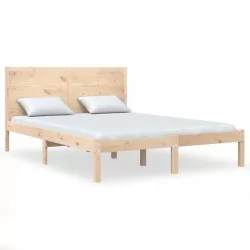 Рамка за легло, бор масив, 140x190 см