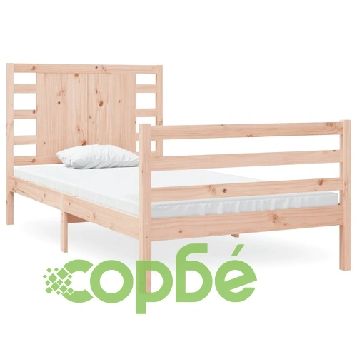 Рамка за легло без матрак, 90x200 см, масивна чамова дървесина ➤ топ цена ➤ sorbe.bg