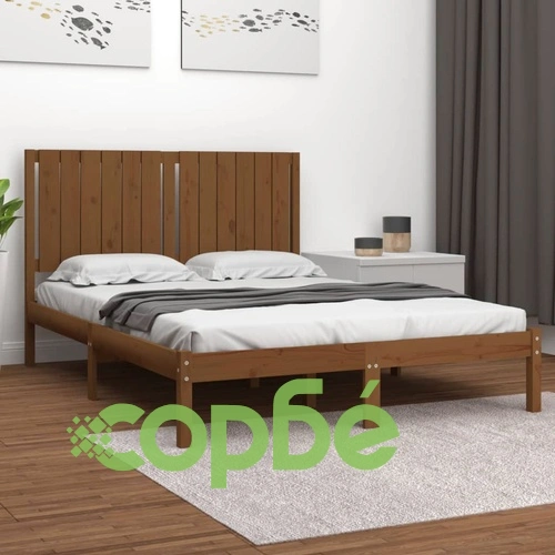 Рамка за легло, меденокафява, бор масив, 140х190 см ➤ топ цена ➤ sorbe.bg