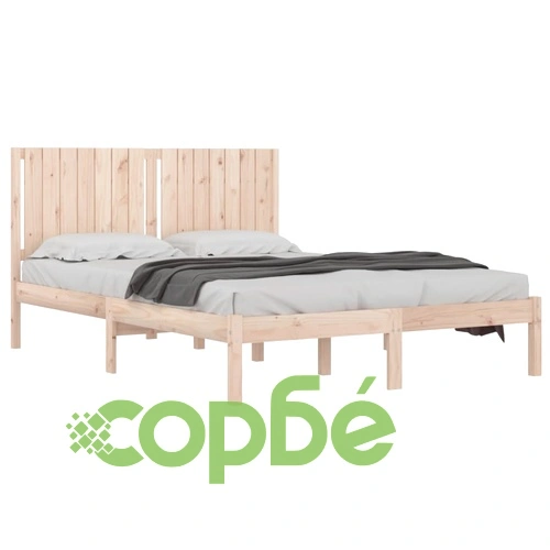 Рамка за легло без матрак, 160x200 см, масивна чамова дървесина ➤ топ цена ➤ sorbe.bg