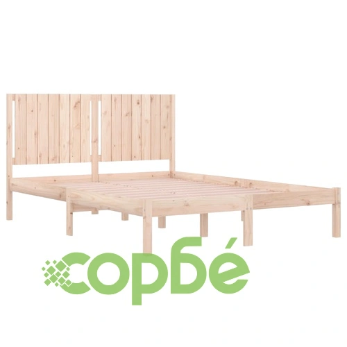 Рамка за легло без матрак, 160x200 см, масивна чамова дървесина ➤ топ цена ➤ sorbe.bg