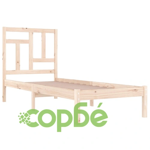 Рамка за легло, масивно дърво, 75x190 см, Small Single ➤ топ цена ➤ sorbe.bg