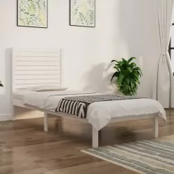 Рамка за легло бяла дърво масив 90x190 см 3FT6 Single
