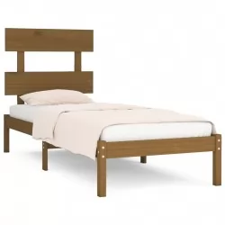 Рамка за легло меденокафява дърво 75x190 см 2FT6 Small Single