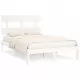 Рамка за легло, бяла, дърво масив, 135x190 см, 4FT6 Double