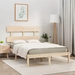 Рамка за легло, дърво масив, 140x190 см