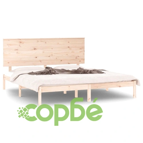 Рамка за легло без матрак, 160x200 см, масивна чамова дървесина ➤ топ цена ➤ sorbe.bg