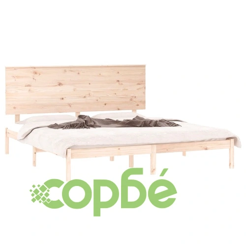 Рамка за легло без матрак, 160x200 см, масивна чамова дървесина ➤ топ цена ➤ sorbe.bg